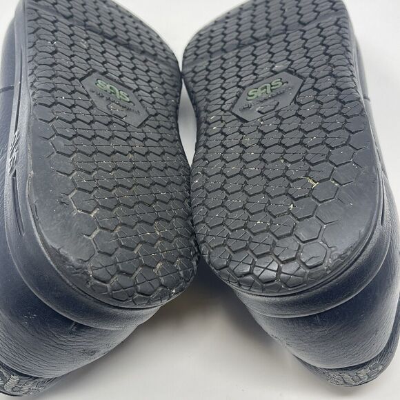 SAS Guardian Shoes Mens 10.5 M Black Leather Comfort Slip Resist Lace Sneakers - Picture 11 of 16